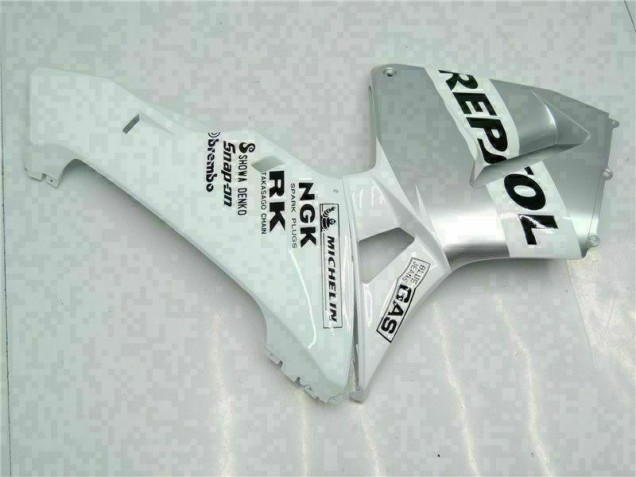 Weiß Silber Repsol CBR 600 RR 03-04 Motorrad Verkleidungen Weiß Silber Repsol CBR 600 RR 03-04 Motorrad Verkleidungen