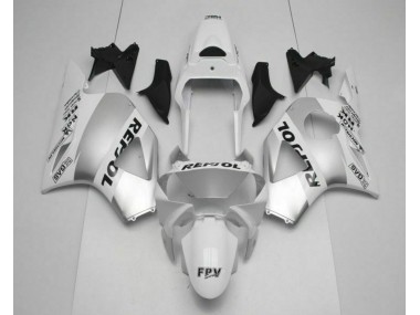 Weiß Silber Schwarz Repsol CBR 900 RR 954RR 02-03 Motorrad Verkleidungen