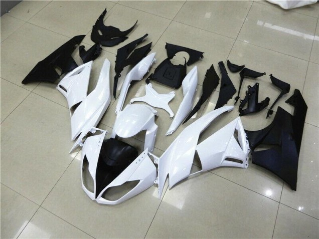 Weiß ZX6R 09-12 Motorrad Verkleidungen Weiß ZX6R 09-12 Motorrad Verkleidungen